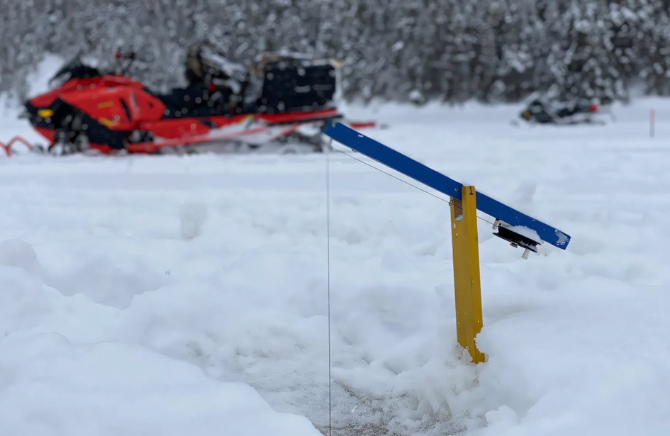 Ice fishing, Shipman, Saskatchewan