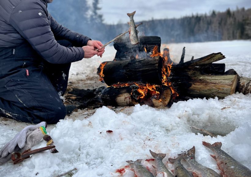 Ice Fishing, Saskatchewan, Canada