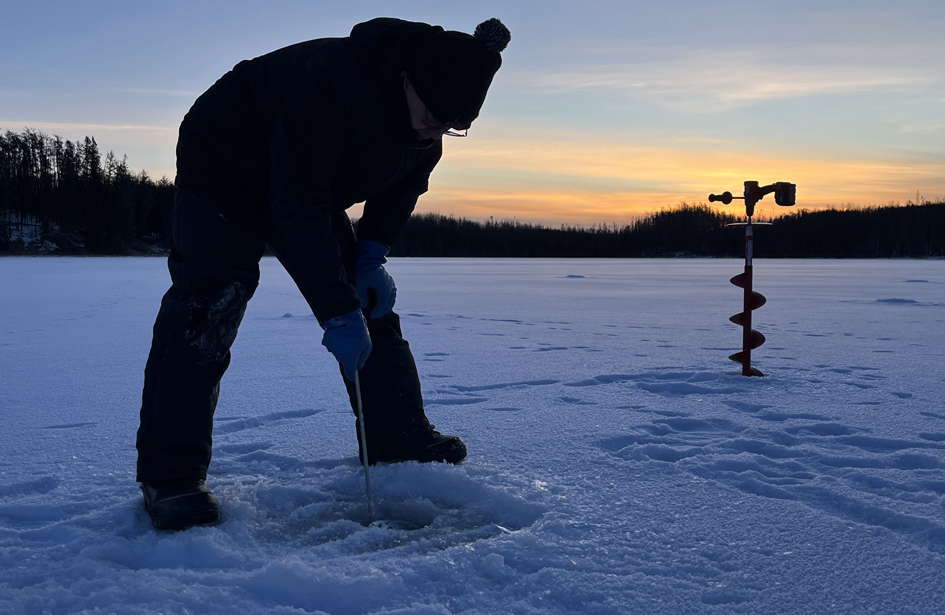 Lake, Ice Fishing, Shipman, Saskatchewan