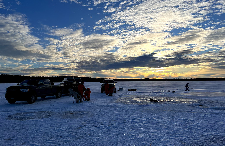 Lake, Ice Fishing, Shipman, Saskatchewan